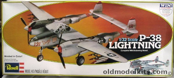 Revell 1/32 Lockheed P-38J Lightning, 4700 plastic model kit